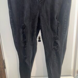 Torrid Black Distressed Skinny Jeans